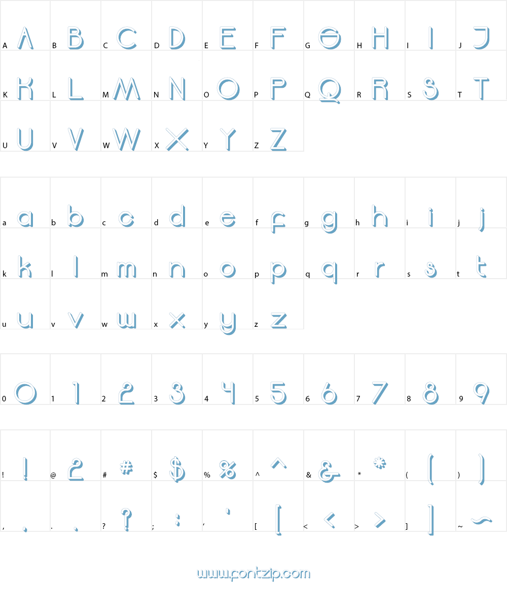 Moodyrock Extrude Font Character